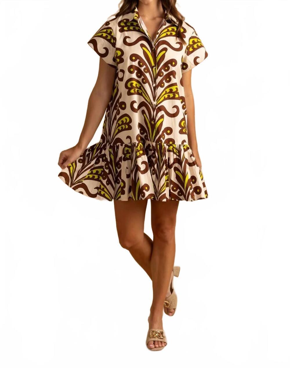 NEW DOUBLE A jenny mini dress in ornament